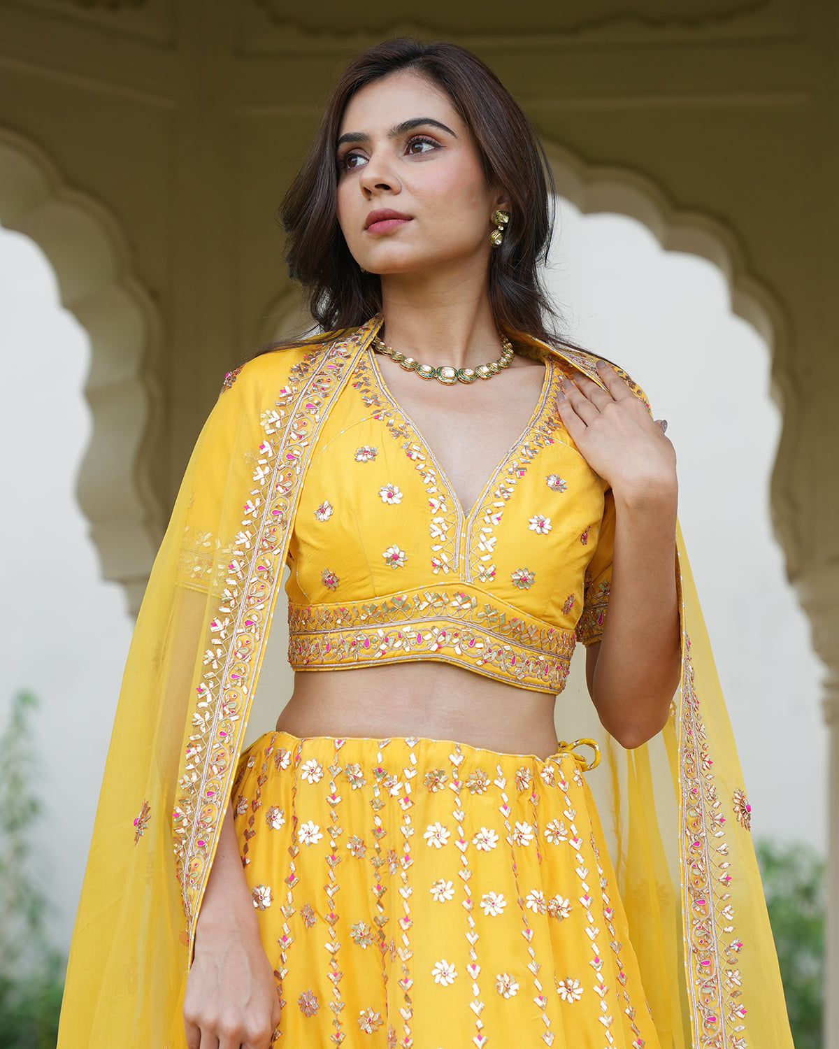 Polki Silver Necklace